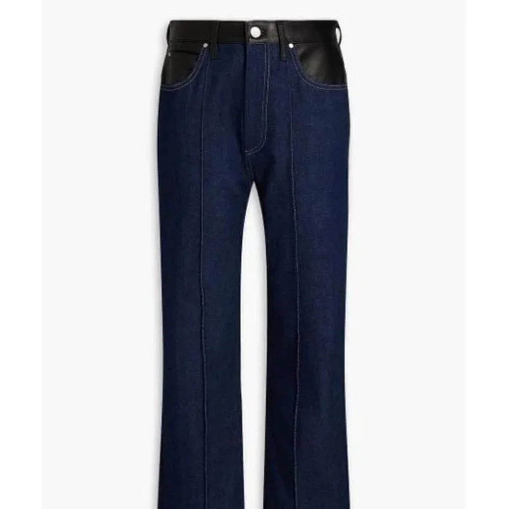 Goldsign Dark Indigo and Black Straight Jeans Size 27